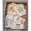 Image 1 : FLAT OF VINTAGE SEWING PATTERNS.
