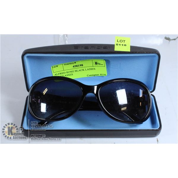 ALFRED SUNG BLACK LADIES SUNGLASSES