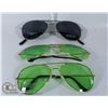 AVIATOR STYLE SUNGLASSES 3 PAIRS TOGETHER: 2 ARE