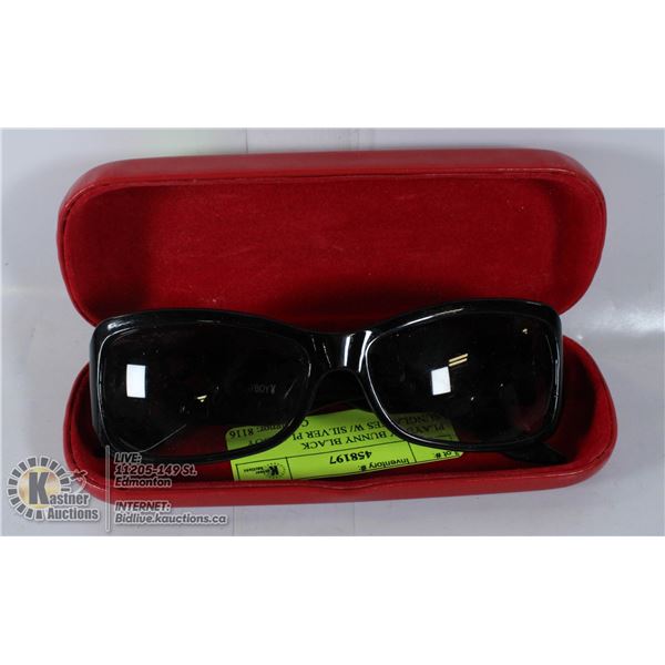 REPLICA PLAYBOY BUNNY BLACK SUNGLASSES W/