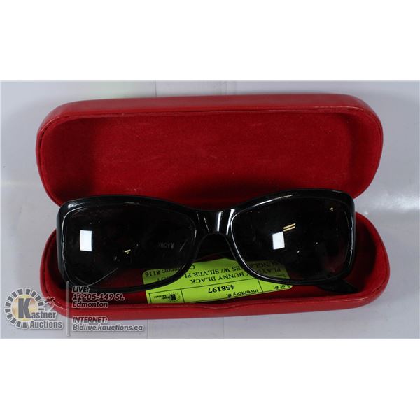 REPLICA PLAYBOY BUNNY BLACK SUNGLASSES W/