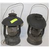 Image 1 : ANTIQUE TRAIN LANTERNS SET