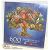 Image 1 : NEW 600PC WILD TROPICS TREE SHAPED PUZZLE