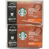 Image 1 : KEURIG STARBUCKS K-CUPS BREAKFAST BLEND 2 BOXES