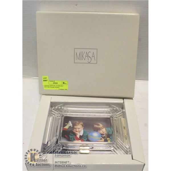 MIKASA CRYSTAL STARBURST PICTURE FRAME IN BOX