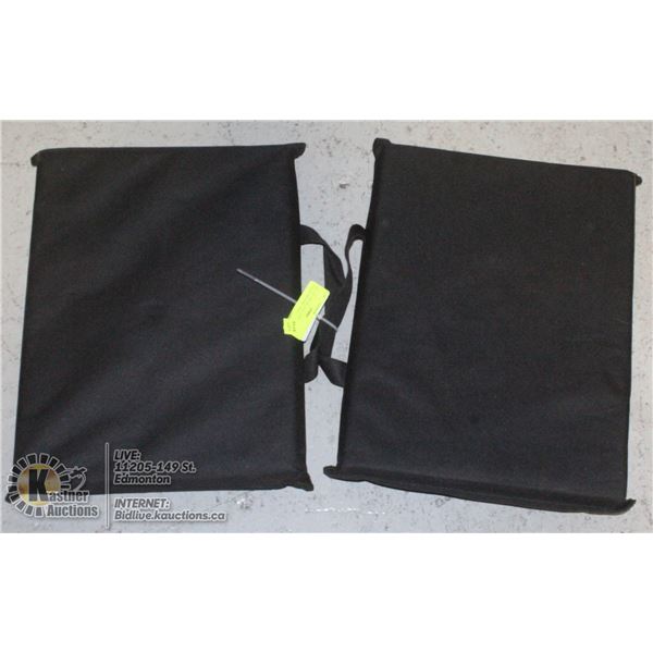 SET OF TWO BLACK CANVAS STADIUM/EVENT SEAT