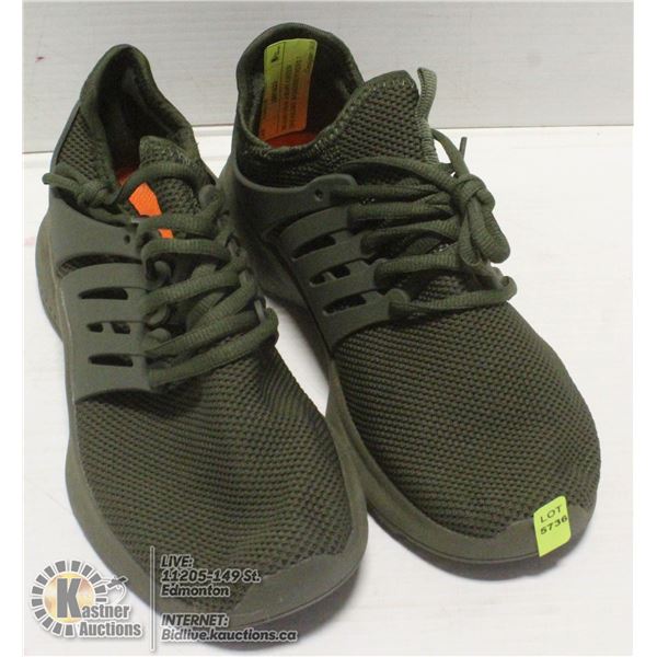 BRAND NEW ARMY GREEN SNEAKERS WOMENS 9 MENS 7