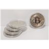 Image 1 : LOT OF 5 BITCOIN NOVELTY COINS