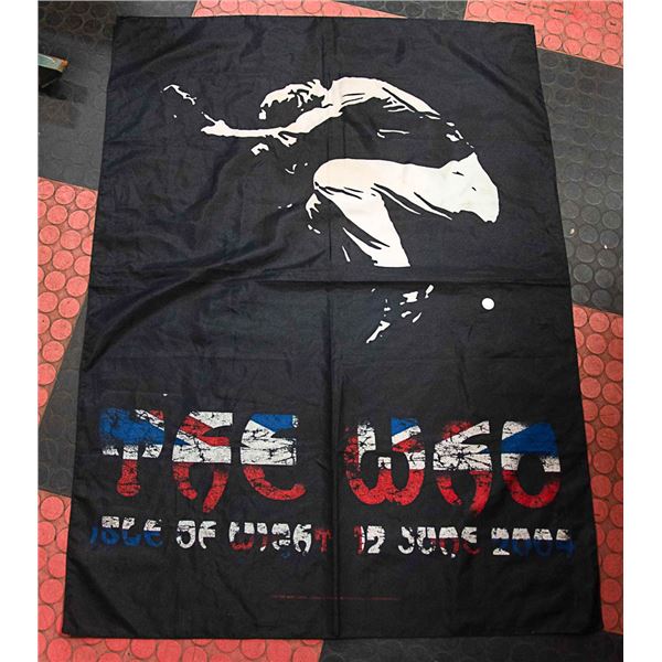 THE WHO ROCK MUSIC CONCERT FLAG.