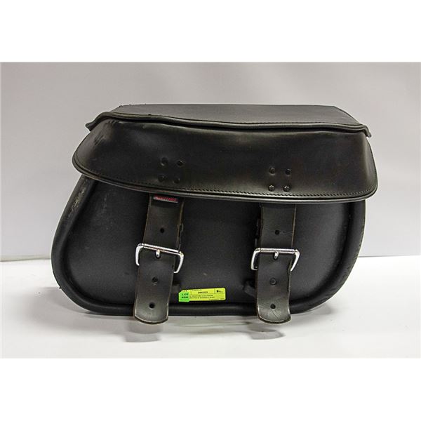 POLICE SEIZURE-LEATHER MOTORCYCLE SADDLE BAG