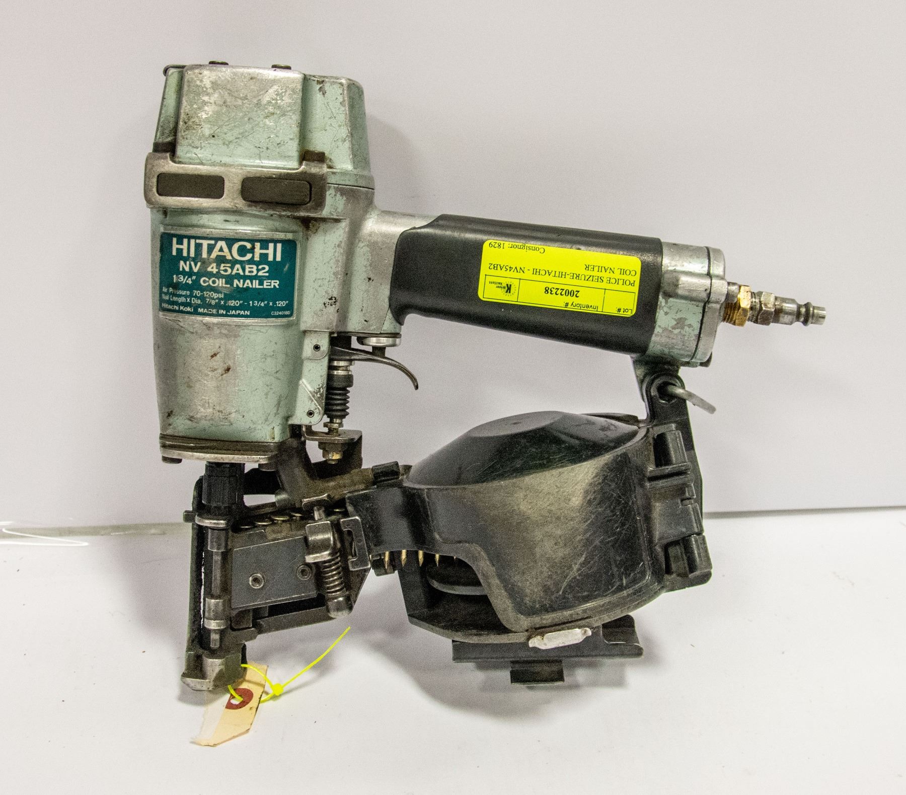 POLICE SEIZUREHITACHI NV45AB2 COIL NAILER