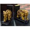 Image 1 : 2 ELEPHANT BOOK ENDS (HEAVY) APPROX 7" X 7" EACH