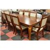 Image 1 : DINING SET W/ 8 CHAIRS & MATCHING DINING HUTCH