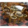 Image 2 : PATIO SET ROUND TABLE + 4 CHAIRS W/ CUSHIONS