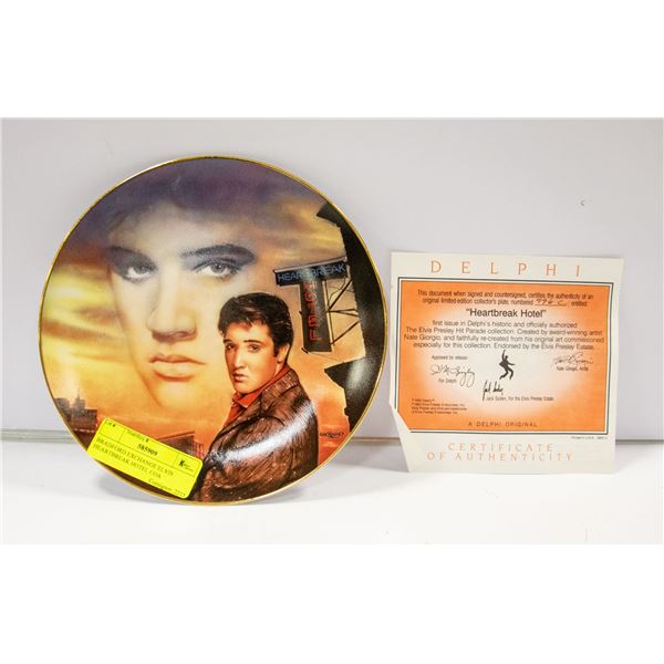 BRADFORD EXCHANGE ELVIS HEARTBREAK HOTEL COA