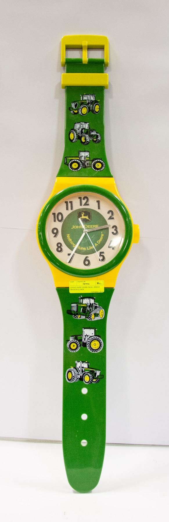 GIANT JOHN DEERE WALL WRIST WATCH CLOCK