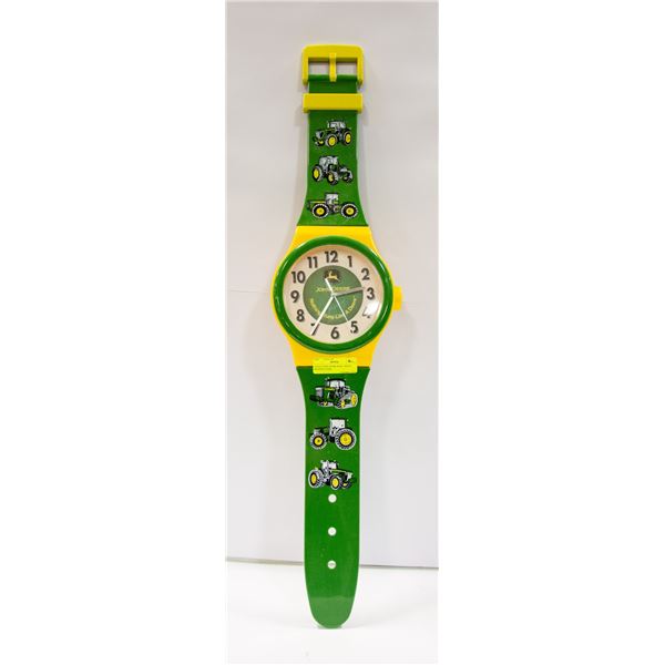 GIANT JOHN DEERE WALL WRIST WATCH CLOCK