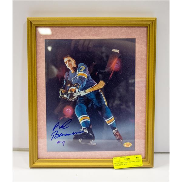 FRAMED PICTURE AUTOGRAPHED PICTURE OF RED