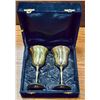Image 1 : VINTAGE BRASS TONE GOBLET SET IN CASE