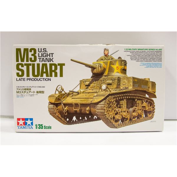 1:35 TAMIYA M3 STUART U.S. TANK NIB