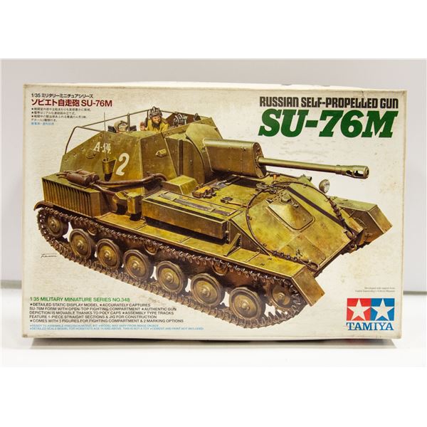 1:35 TAMIYA SU-76M RUSSIAN GUN PARTIALLY BUILT