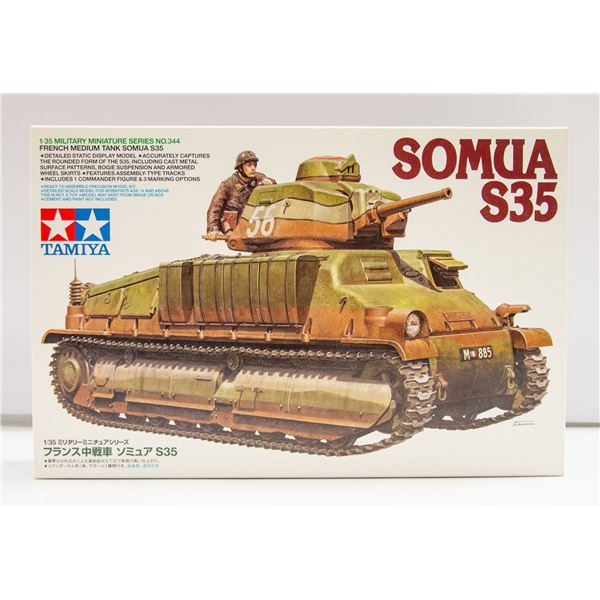 1:35 TAMIYA SOMUA S35 TANK NIB MODEL