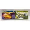 Image 1 : 2 X 1:72 ITALERI MODEL TANKS M4A1 CALLIOPE/MK-3