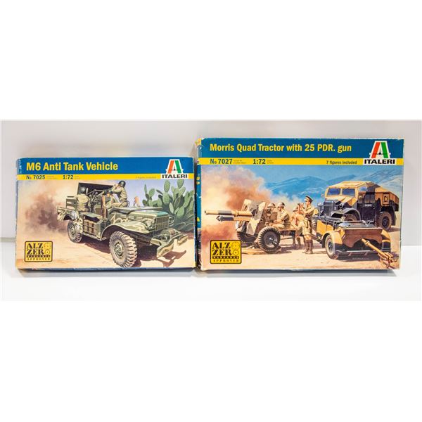 2 X 1:72 ITALERI MODEL TANKS M6 ANTI TANK/PDR GUN