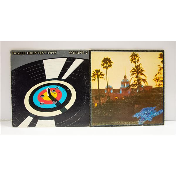 2 X EAGLES HOTEL CALIFORNIA/GREATEST HITS RECORDS