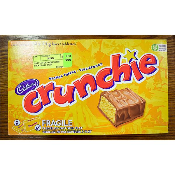 CASE LOT OF 24 CRUNCHIE CHOCOLATE BARS