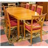 Image 1 : DINING ROOM TABLE OVAL TABLE C/W 18" EXTENTION,