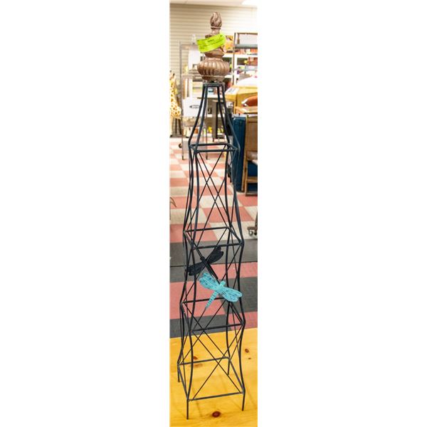 TALL WROUGHT IRON DRAGONFLY TOWER