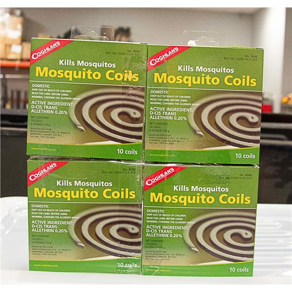 4 NEW PACKS OF COGHLAN'S MOSQUITO COILS