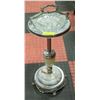 Image 1 : 28" TALL MARBLE & CROME STAND UP ASHTRAY
