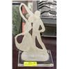 Image 1 : W. ANINA VINTAGE CRYSTALLINE DANCING COUPLE H-12"