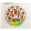 Image 1 : VINTAGE "ORANGE CRUSH MARBLES" IN GLASS FROG