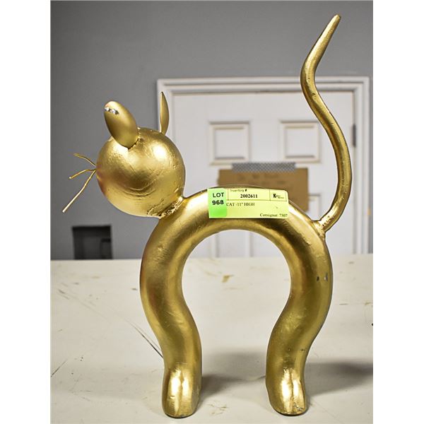 GOLD COLOURED CAT -11  HIGH