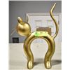 Image 1 : GOLD COLOURED CAT -11" HIGH