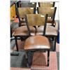 Image 1 : LOT OF 5 WOOD & METAL RESTAURANT CHAIRS