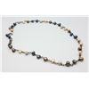 Image 1 : ESTATE 925 SILVER 15" NECKLACE BEADED PEARL 5MM