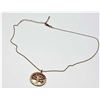 Image 2 : ESTATE 925 SILVER NECKLACE TREE OF LIFE 16" CHAIN