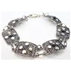 Image 1 : ESTATE 925 SILVER VINTAGE FILIGREE 7" BRACELET