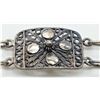 Image 2 : ESTATE 925 SILVER VINTAGE FILIGREE 7" BRACELET