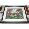 Image 1 : 22" X 18" NEEDLE POINT "FOX HUNT" SCENE