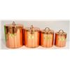 Image 1 : VINTAGE COPPER LOOK CANISTER SET