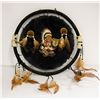 Image 1 : LARGE INDIAN AND WOLF DREAMCATCHER