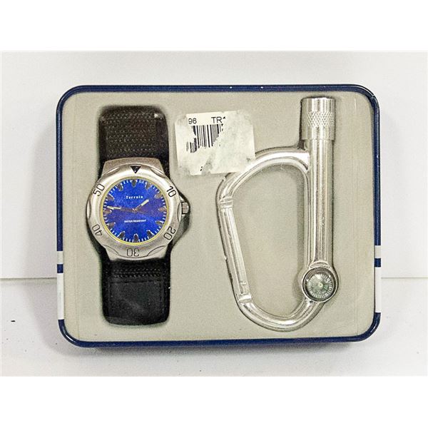 TERRAIN WATCH AND COMPASS CLAMP GIFT SET