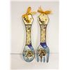 Image 1 : PAIR OF HANGING CERAMIC SPOON AND FORK SET