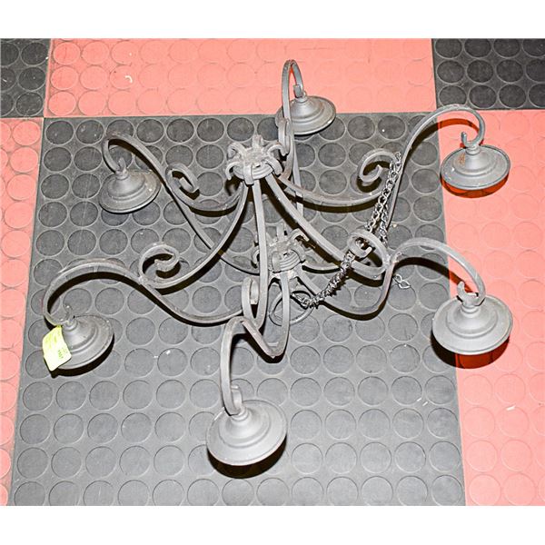 LARGE WROUGHT IRON HANGING CANDLEABRA