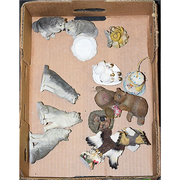BOX OF ESTATE FIGURINES